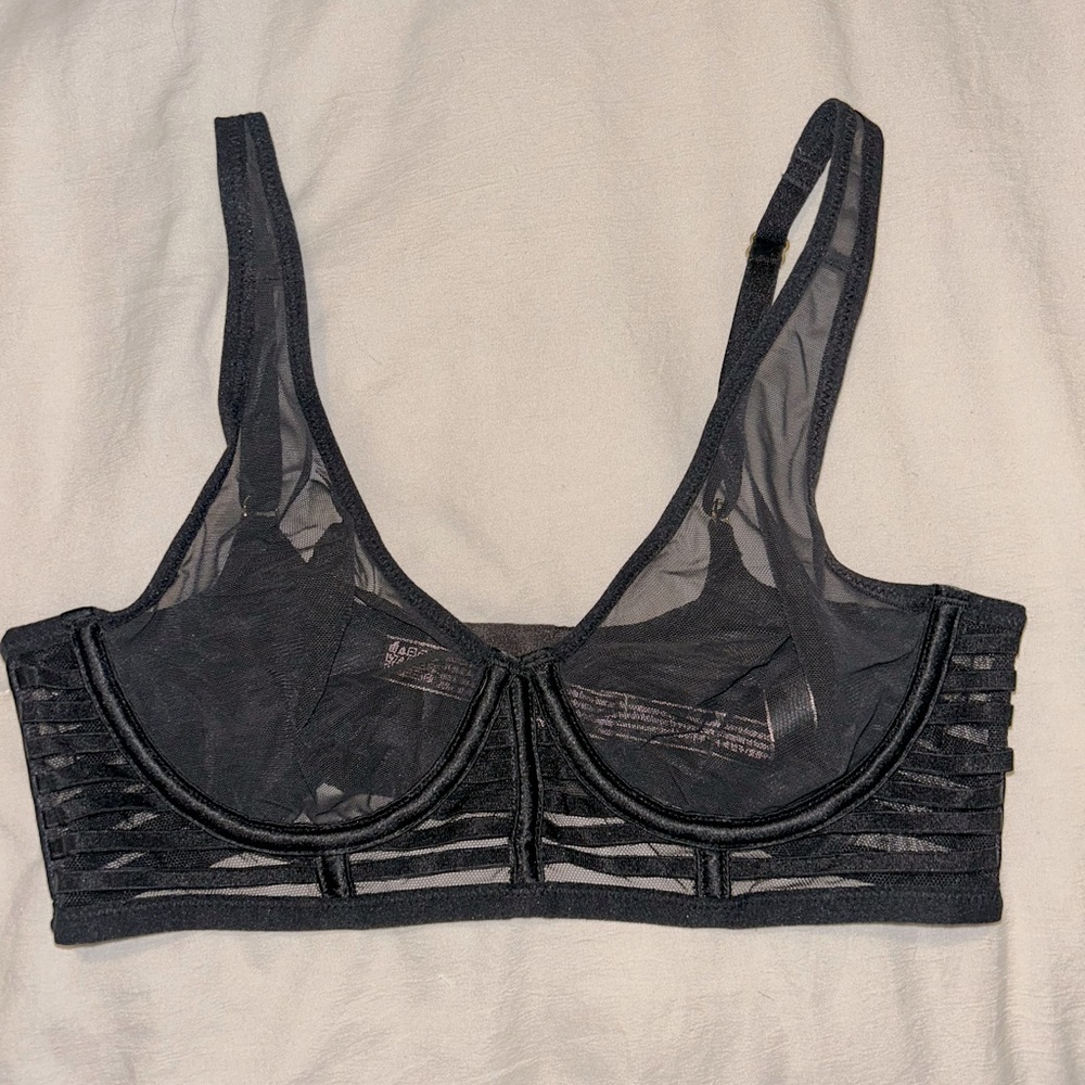 Victoria Secret Black Sheer Lingerie Bra